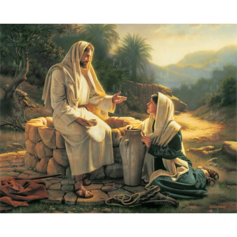 obraz-religijny-na-plotnie-pan-jezus-i-samarytanka-wzor-2