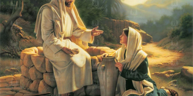 obraz-religijny-na-plotnie-pan-jezus-i-samarytanka-wzor-2
