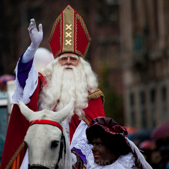 Saint Nicolas arrrives during the Sinterklaas parade, Amsterdam